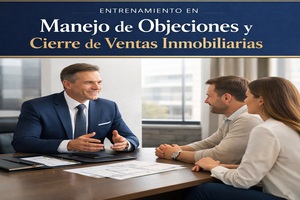 Portada del manual 34: Entrenamiento en Manejo de Objeciones y Cierre de Ventas Inmobiliarias